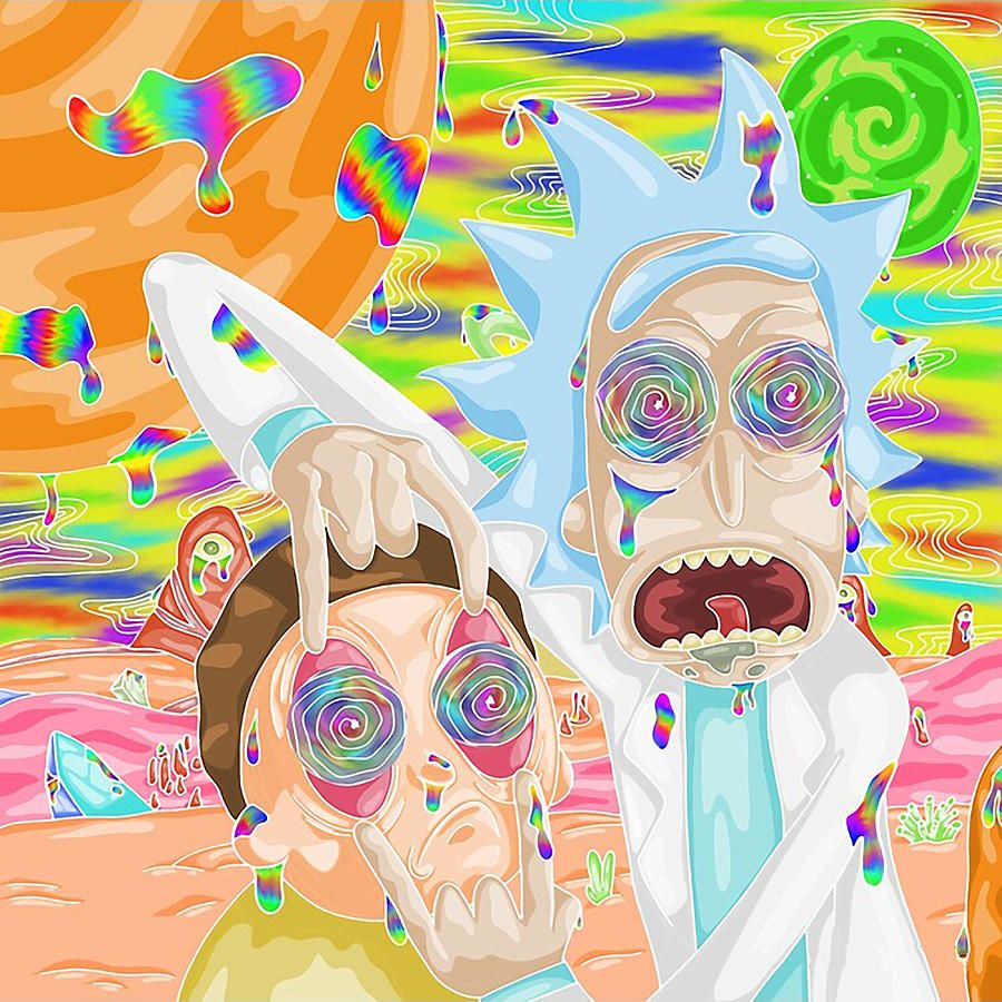 Trippy Rick and Morty Digital Art