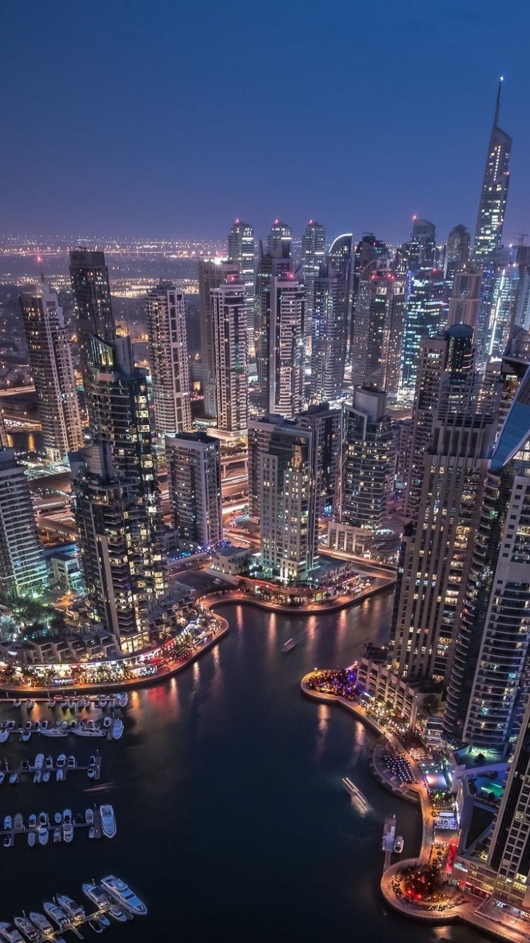 Dubai city lights Wallpaper Download