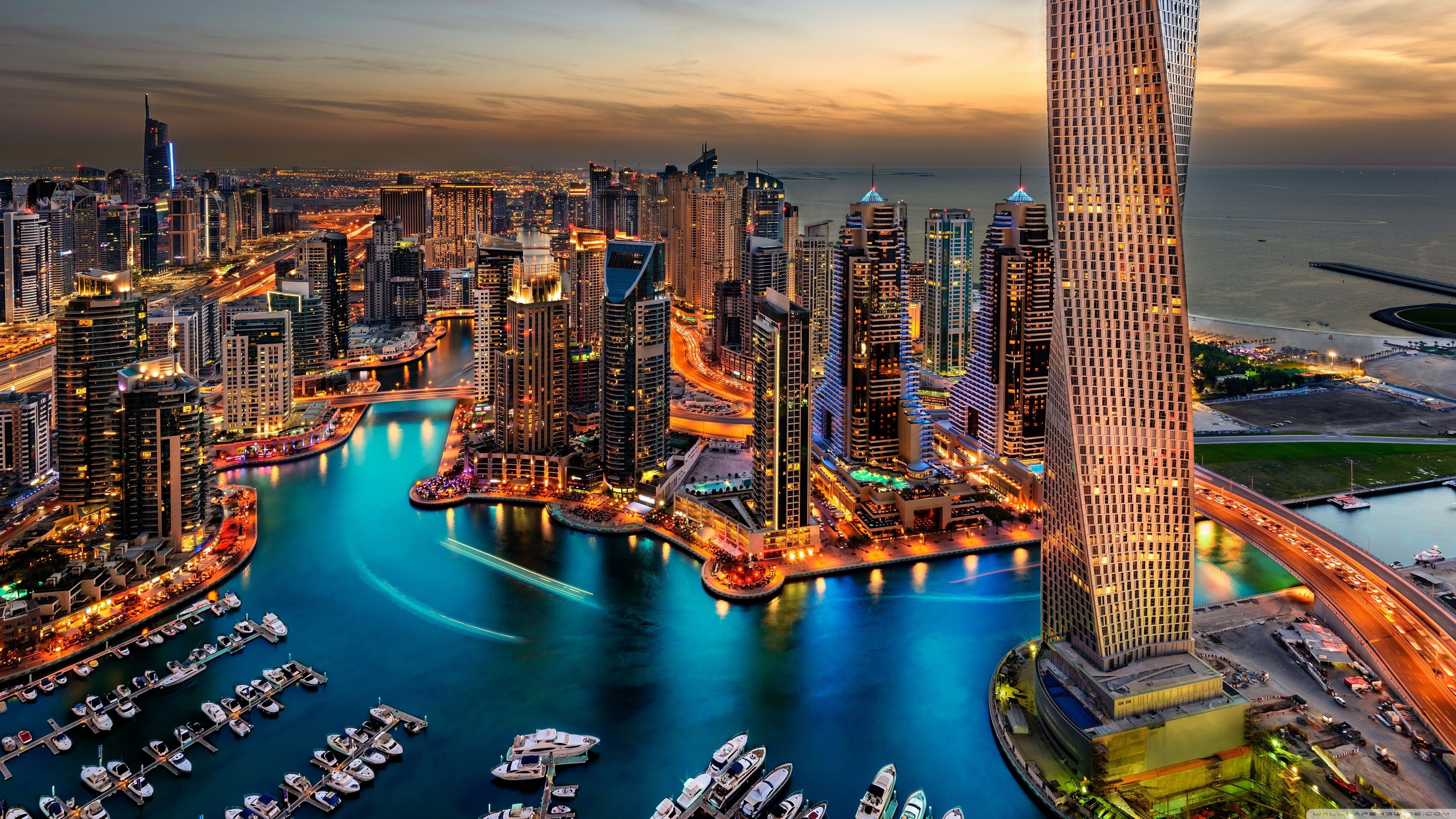 Dubai Marina, UAE [3840 x 2160] : r