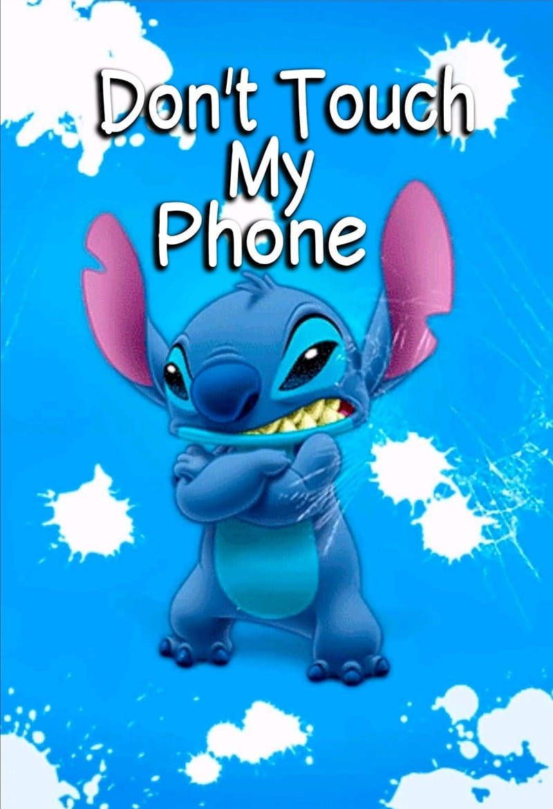 Don't Touch My Phone Stitch Wallpaper