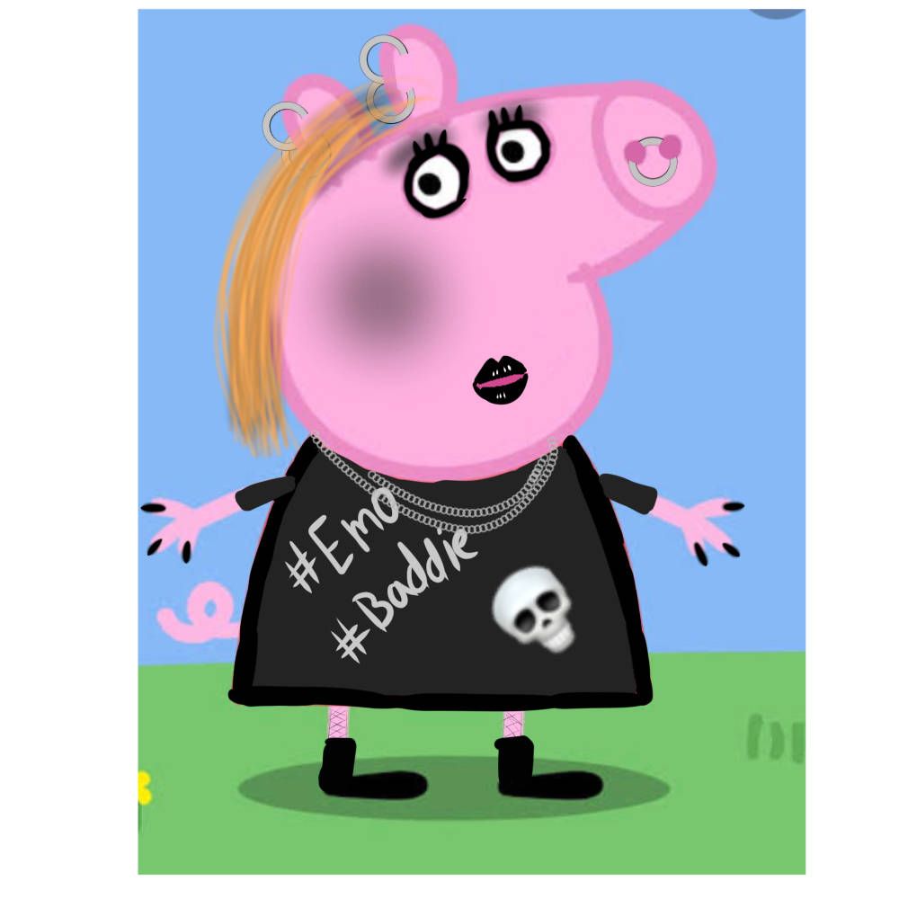 Download Emo Baddie Peppa Pig Wallpaper