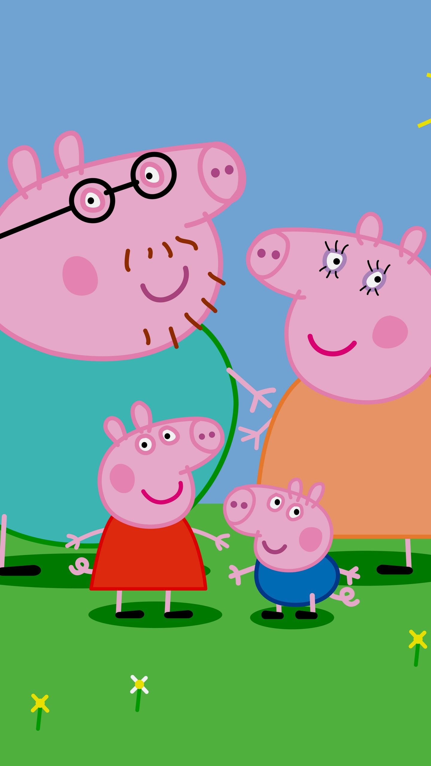 Peppa Pig family Wallpaper 4K, Daddy