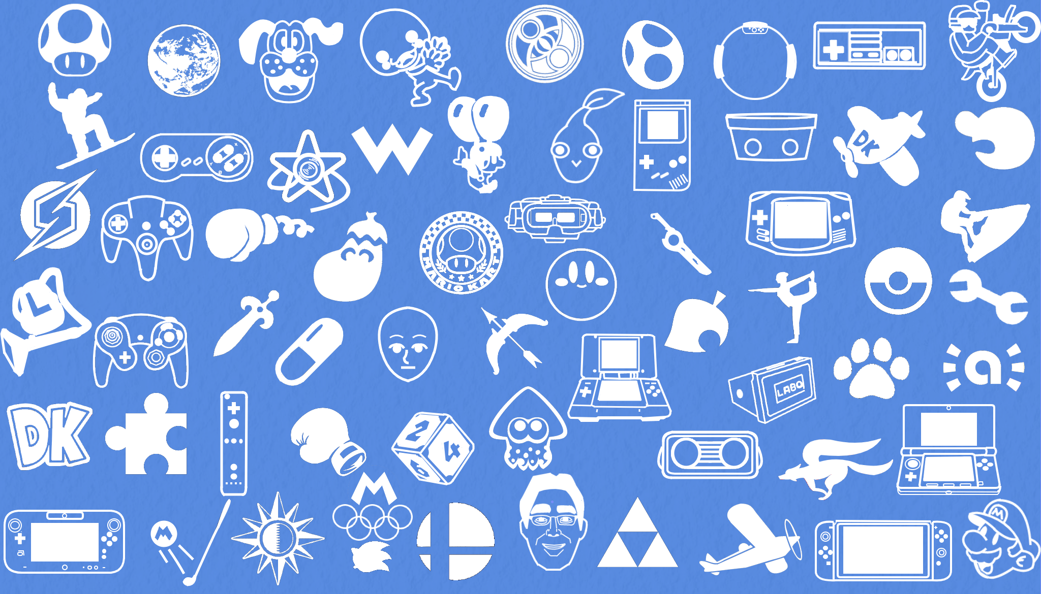 Nintendo wallpaper I made for my laptop