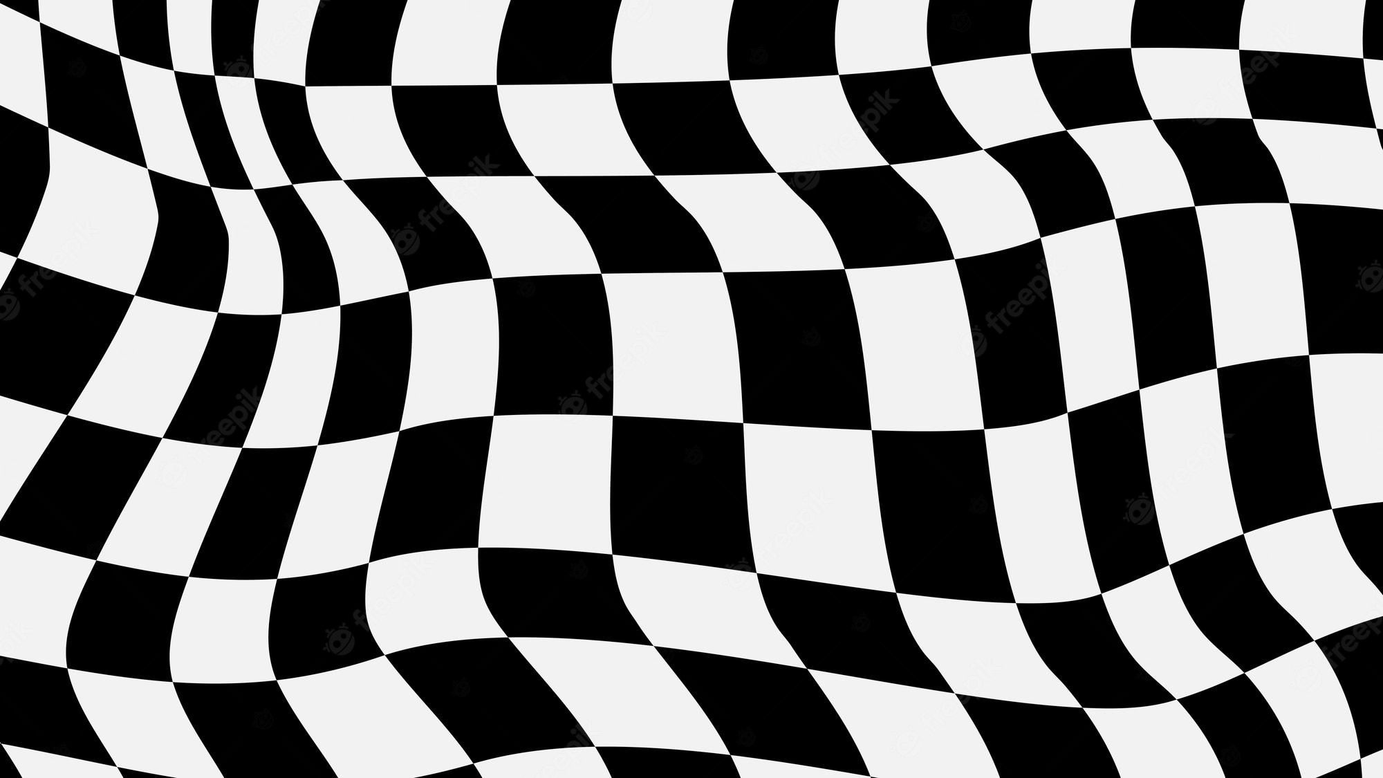 Premium Vector. Aesthetic white and black distorted checkerboard checkers wallpaper illustration perfect for backdrop wallpaper background banner