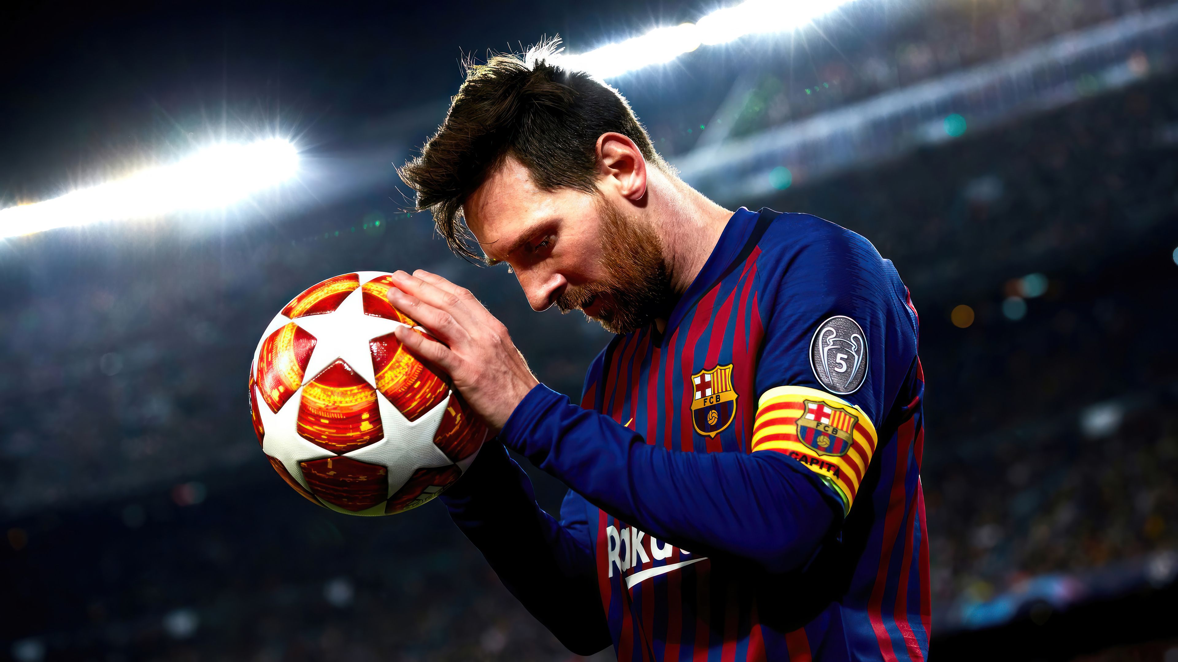 Lionel Messi Wallpaper 4K, FCB, Soccer