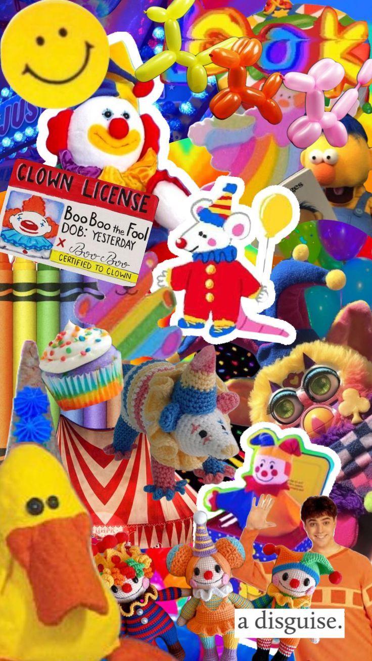 Clowncore wallpaper, Cute clown, Cute