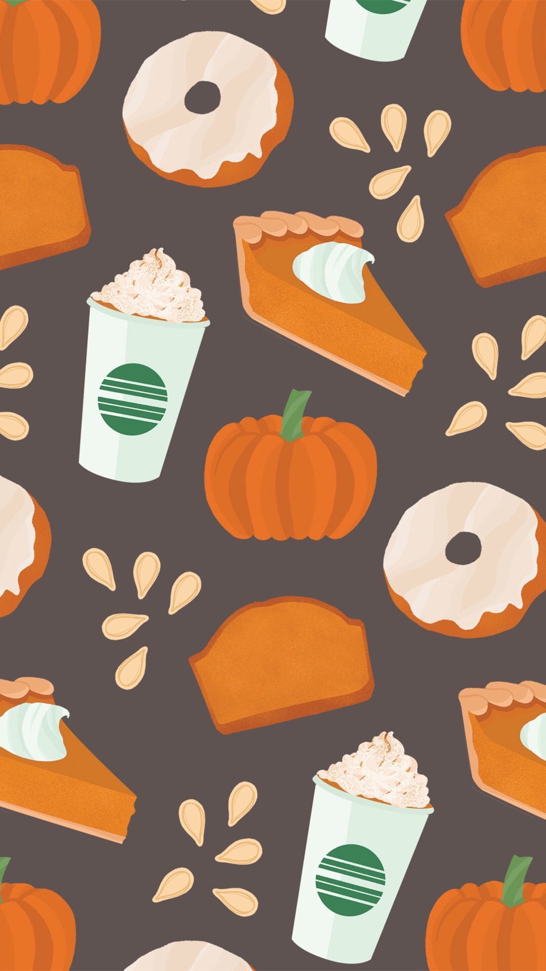 Starbucks Pumpkin Spice wallpaper for iPhone and Android phone. - Cute fall