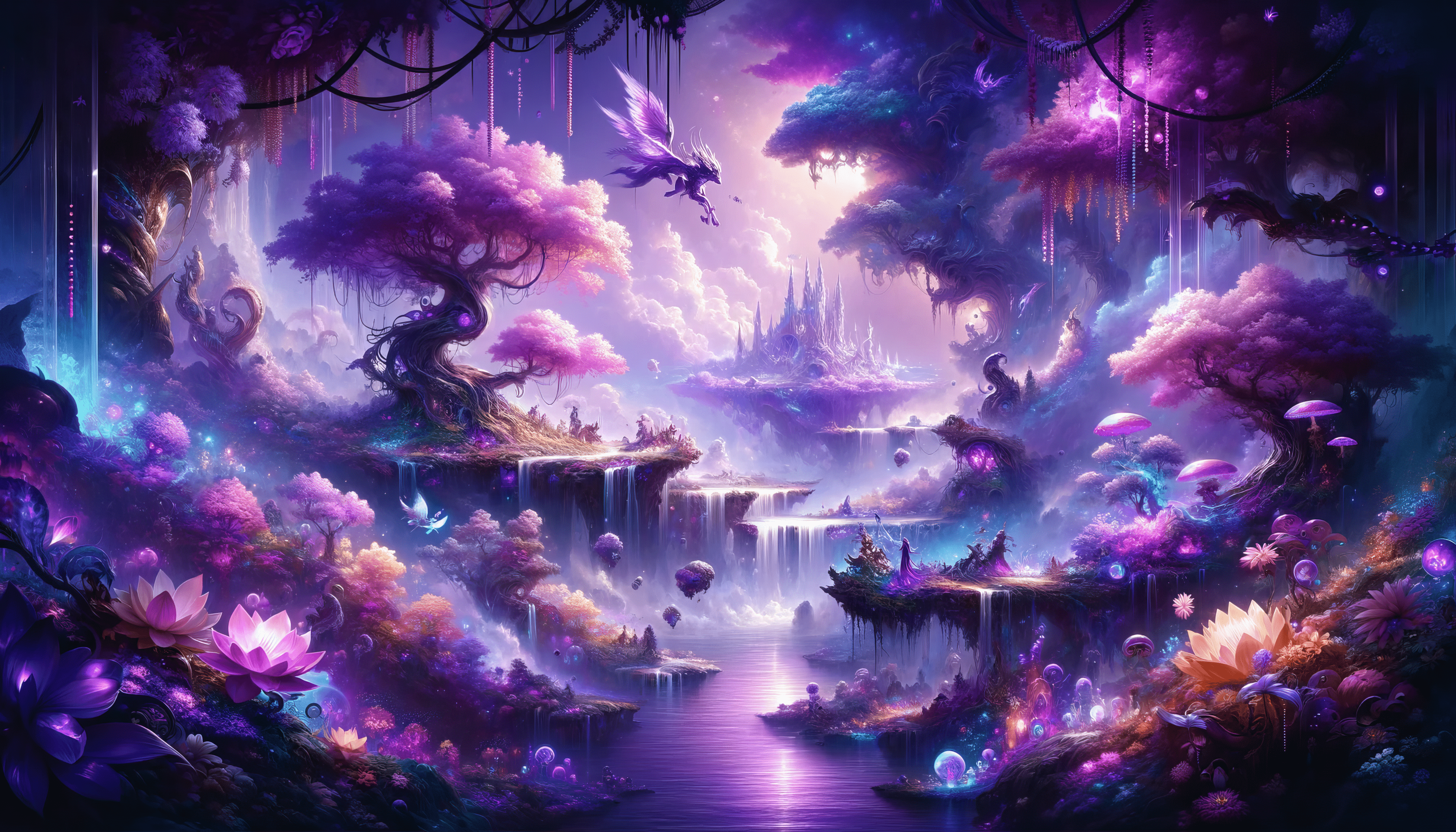 Enchanting Purple Fantasy Landscape HD