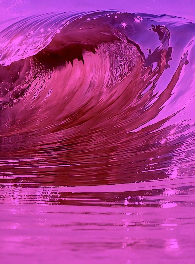 A purple wave with water and light - Hot pink, magenta, warm
