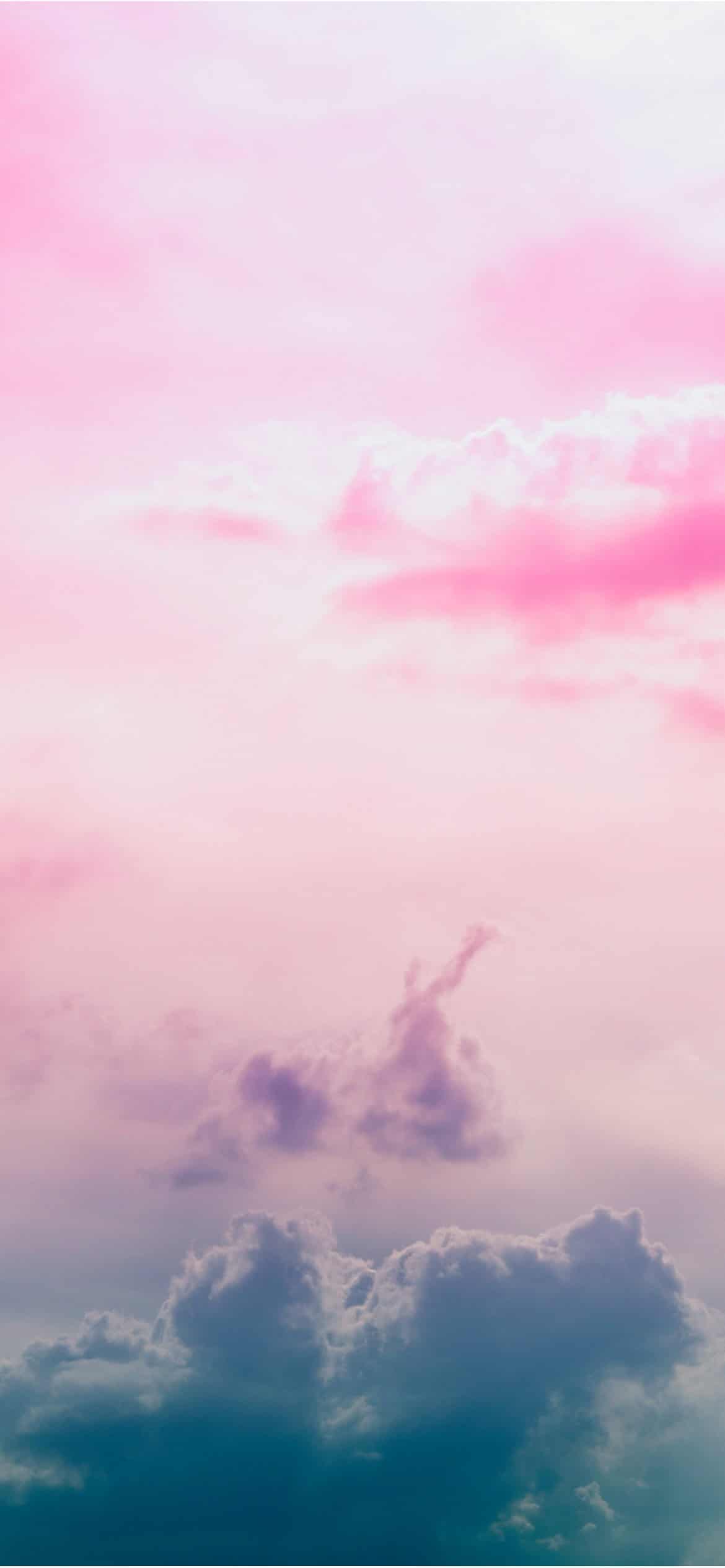 A pink and purple sky with clouds - Hot pink, soft pink, cute pink