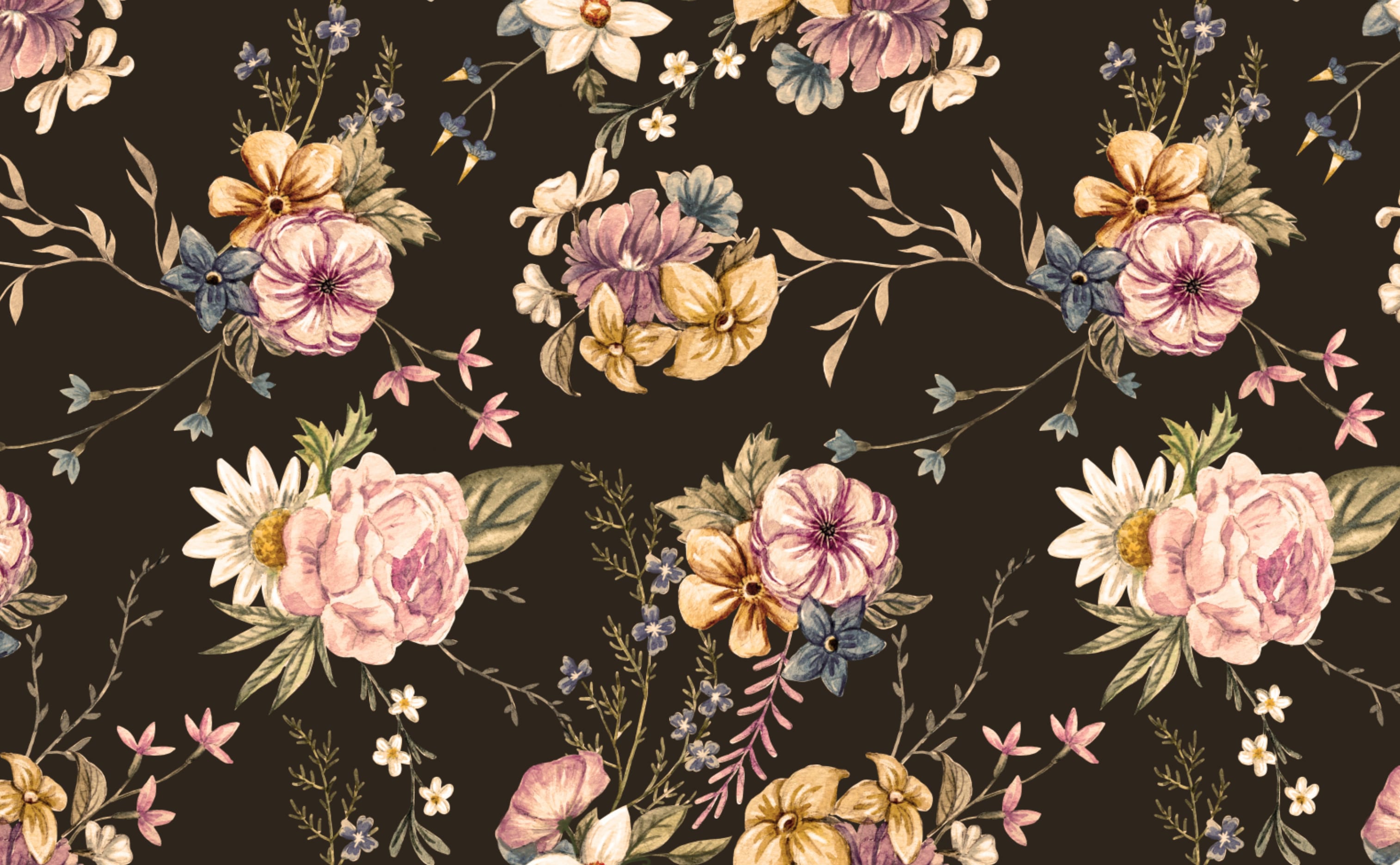 Vintage Floral Wallpaper for Walls