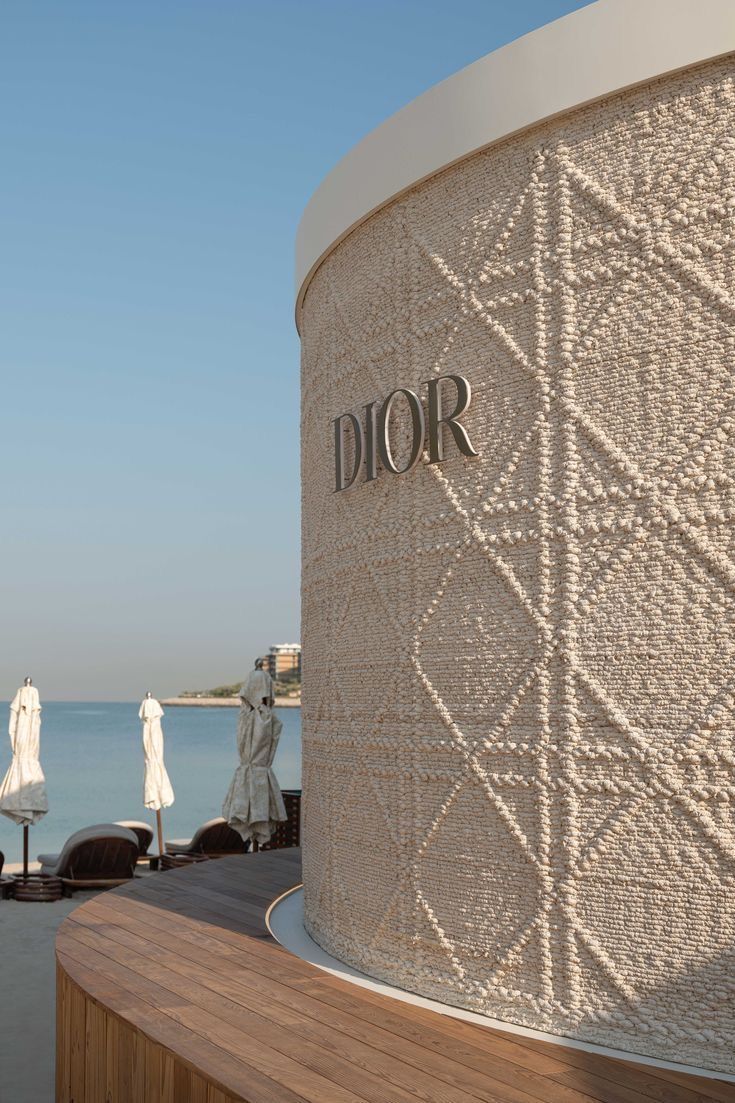 dior beach. Dior, Pop up store, Beige