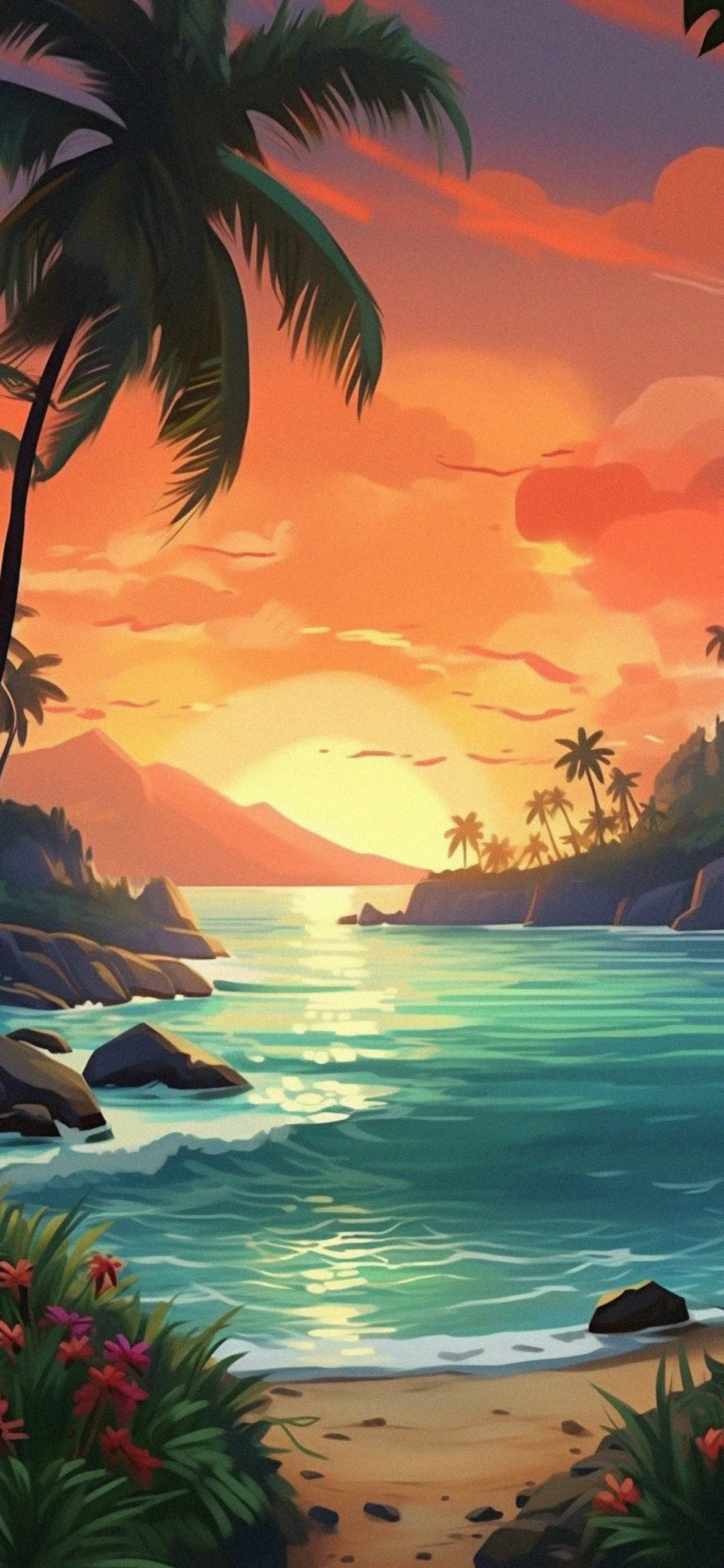 Hawaii Sunset Summer Wallpaper