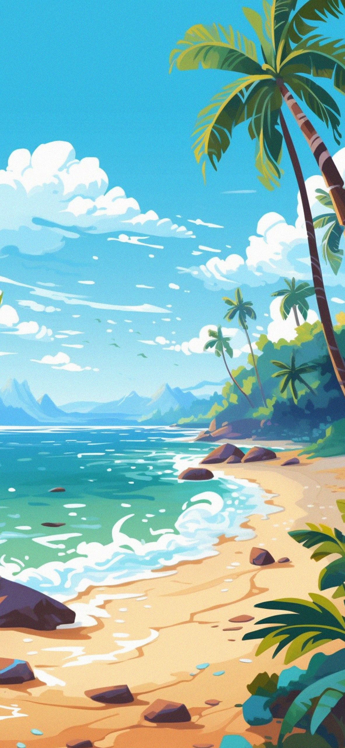 Hawaii Beach Summer Art Wallpaper