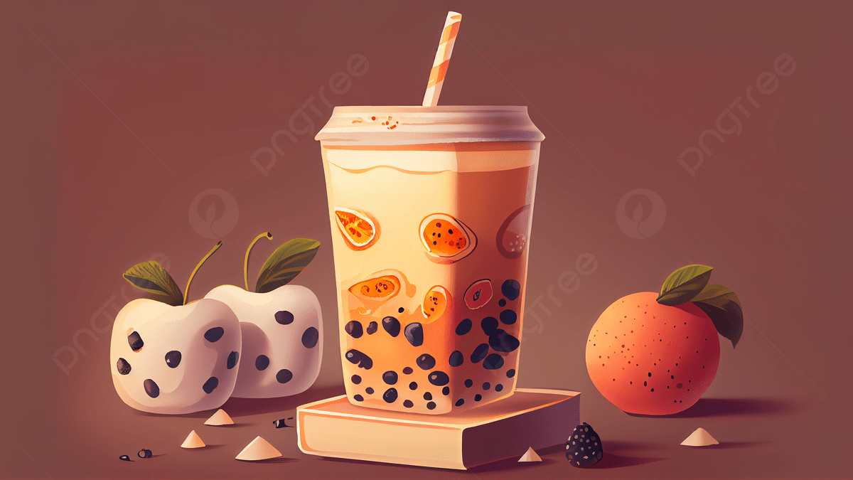 Milk Tea Cute 3D Illustration