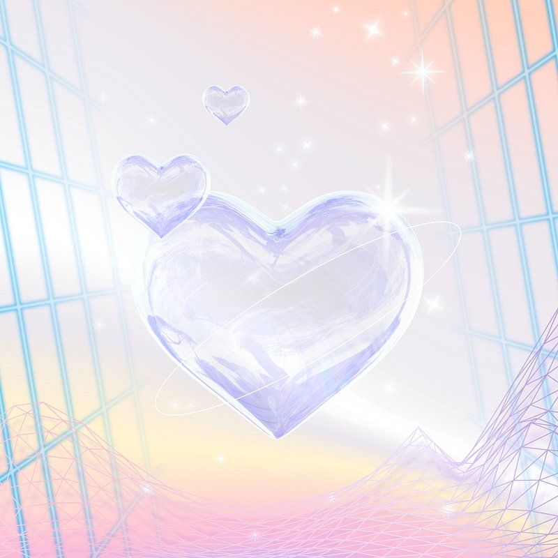 Iridescent aesthetic heart iPhone