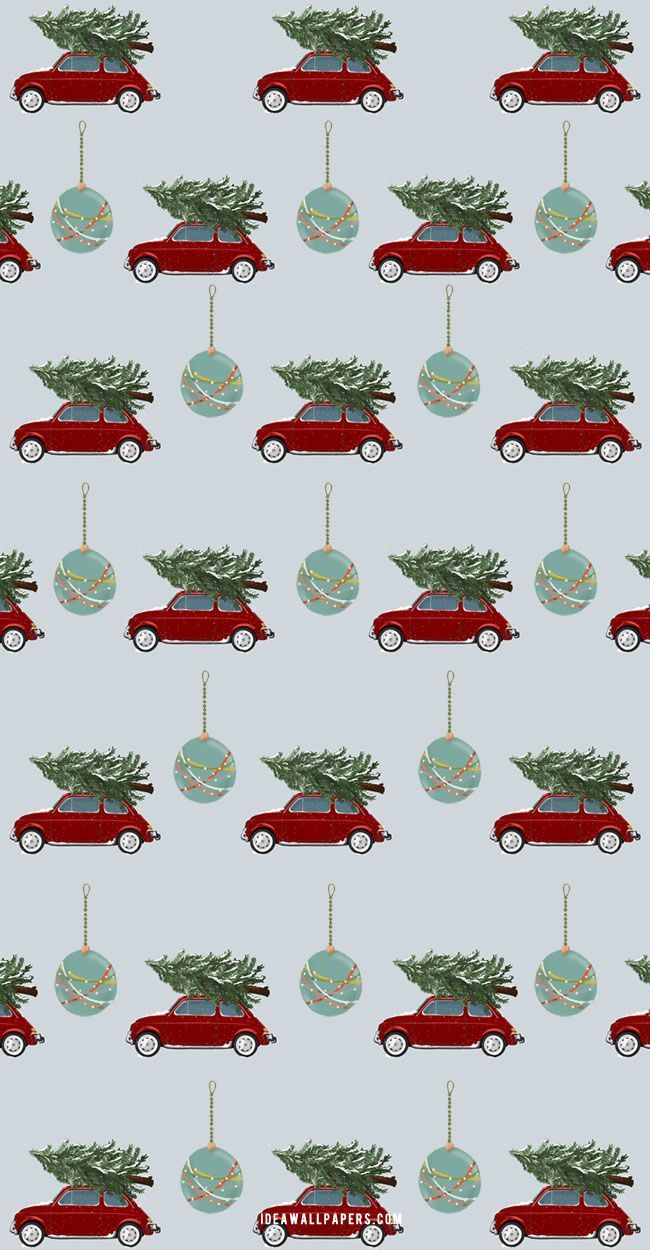 Cute Christmas Wallpaper Ideas for Phones : Bauble & Car Wallpaper