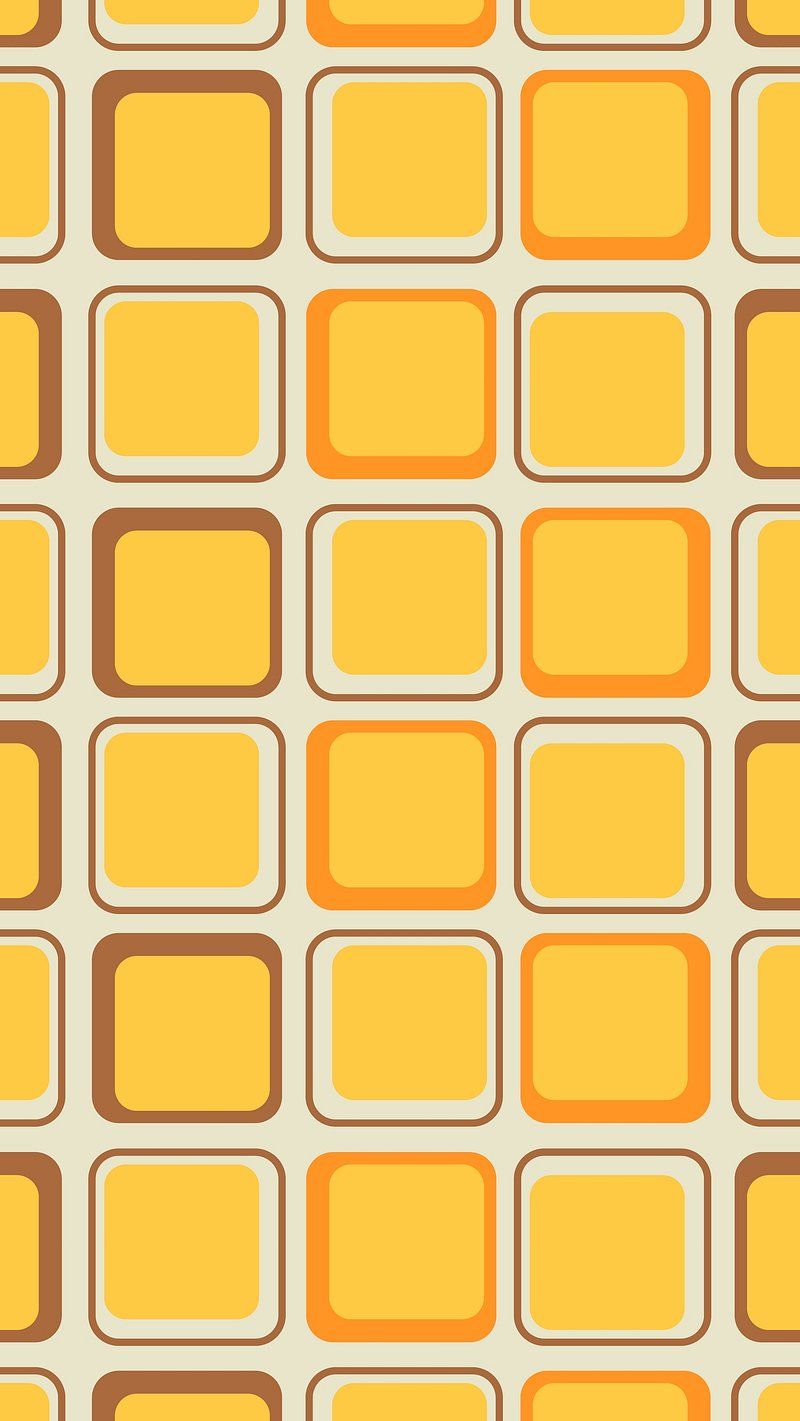 Yellow iPhone wallpaper, retro square