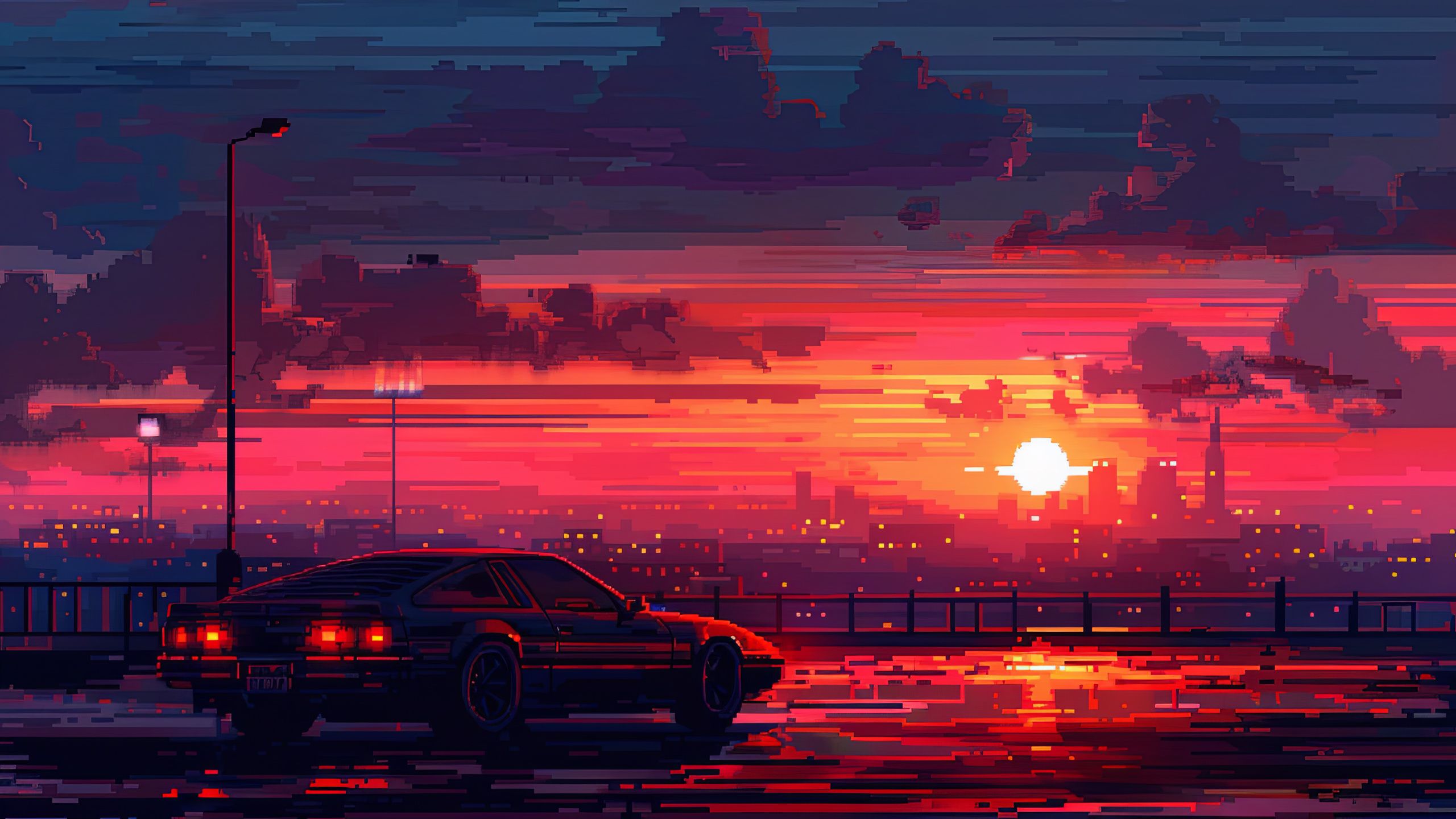 Stream wallpaper Pixelated cars