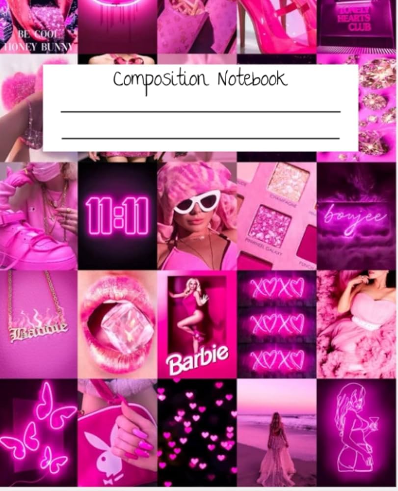 Pink Collage Composition Notebook