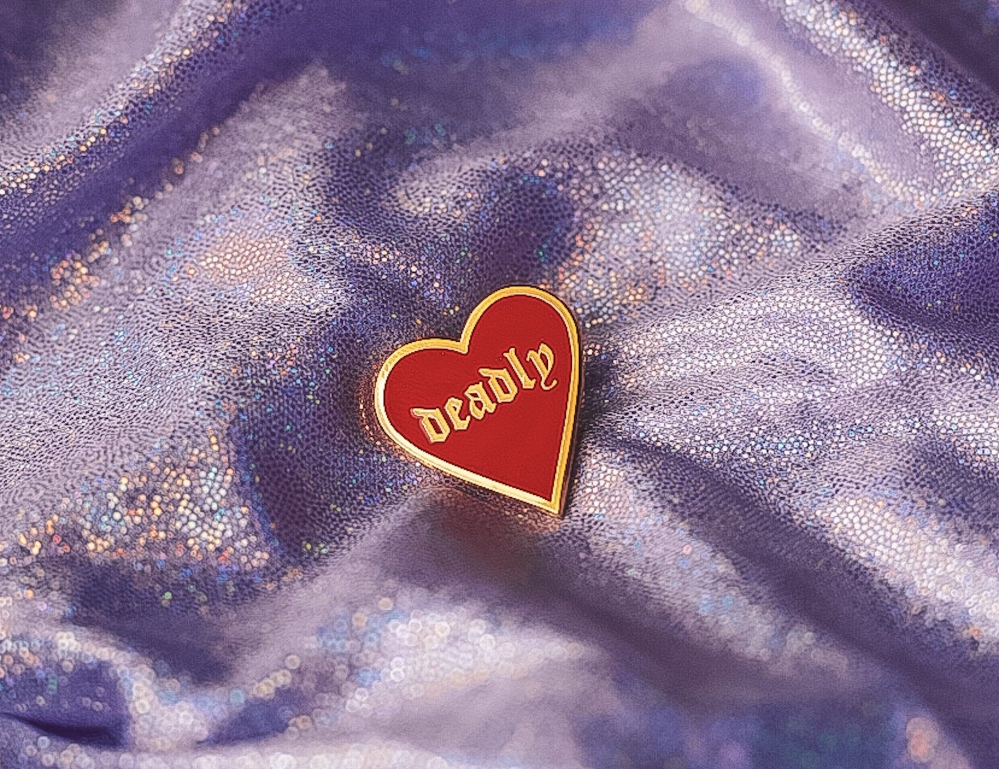 Enamel Pin- Deadly (Red)