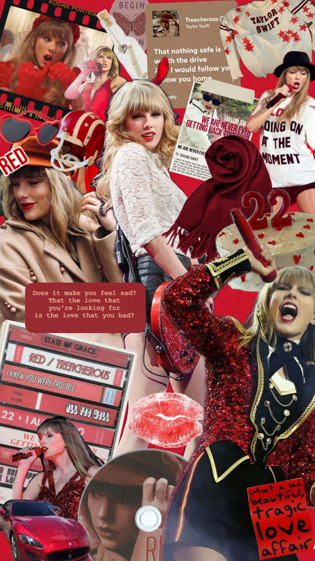 Download Taylor Swift Red Collage