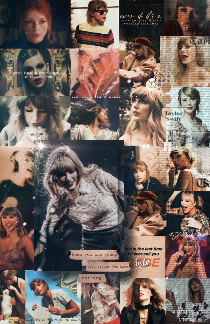 Taylor Swift collage wallpaper