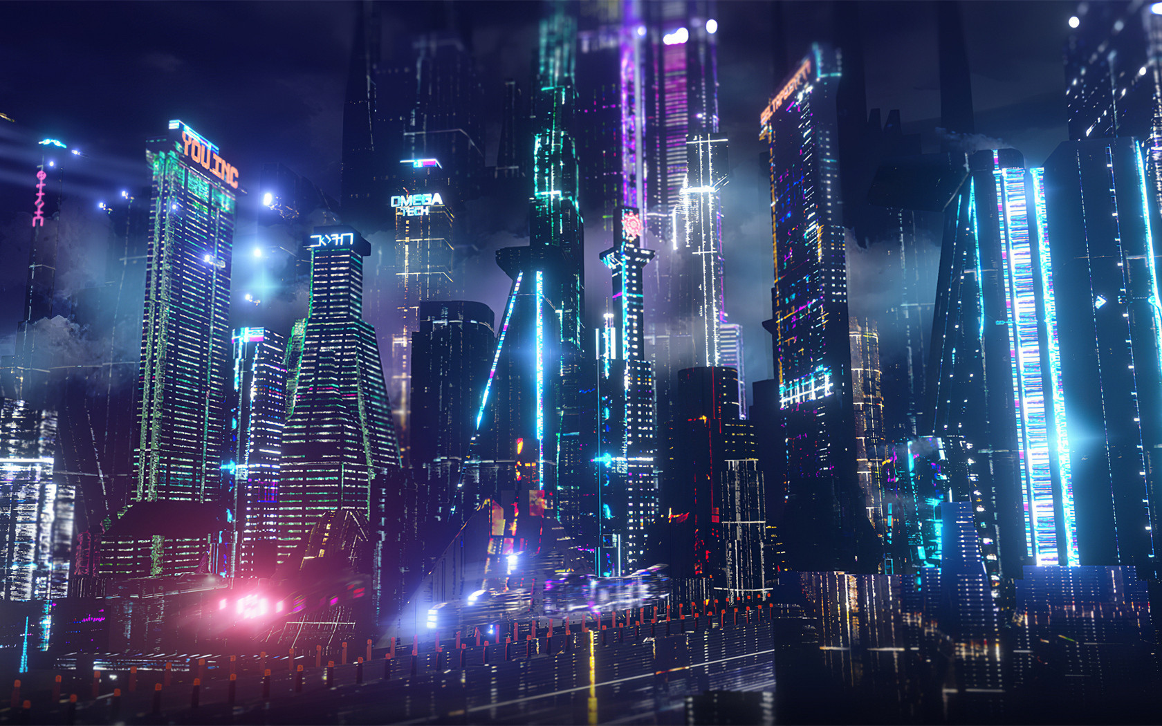Neon City Lights 4k 1680x1050 Resolution HD 4k Wallpaper, Image, Background, Photo and Picture