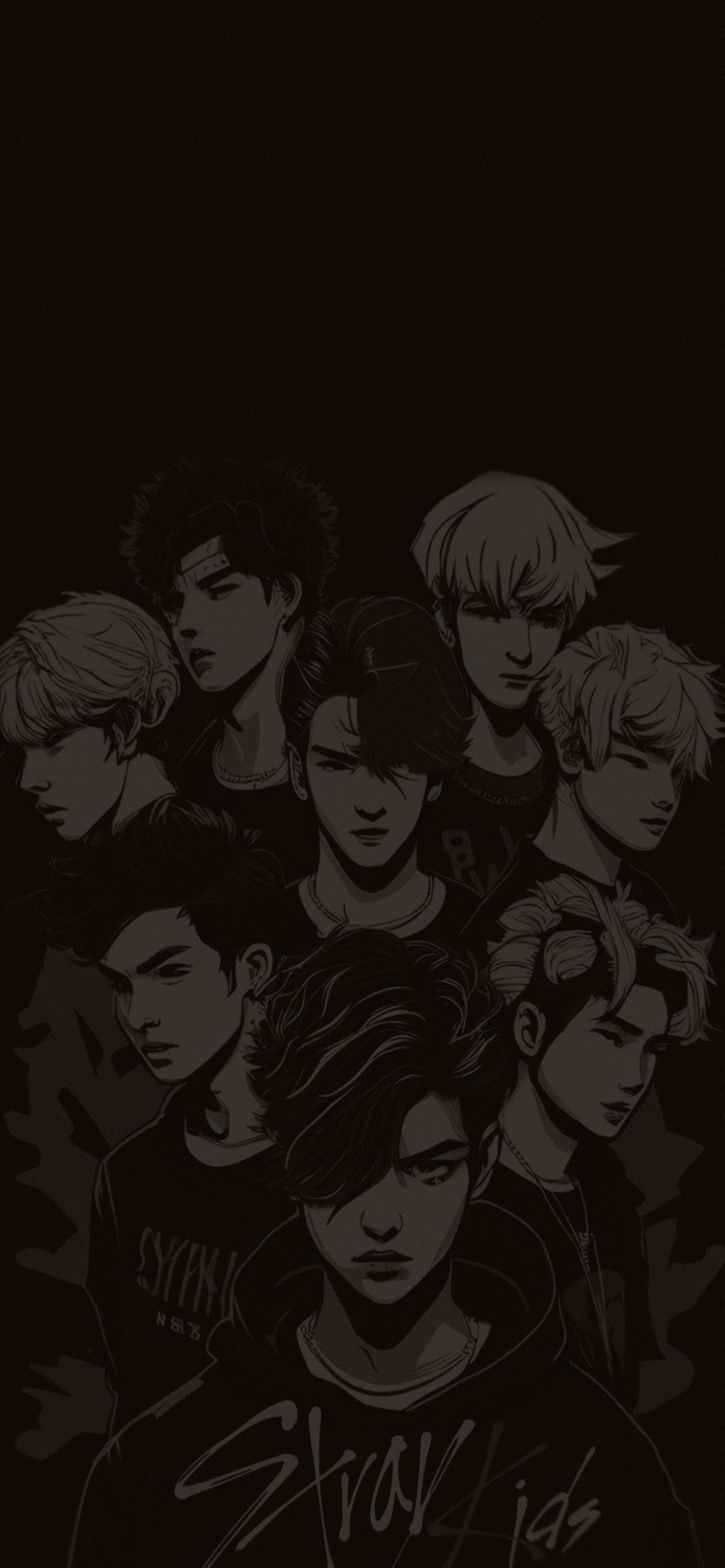 Stray Kids Black Wallpaper Phone