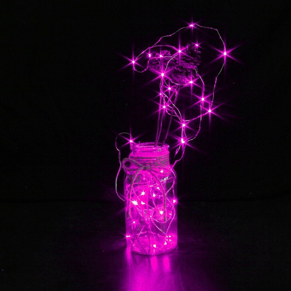 CYLAPEX 6 Pack Pink Fairy String Lights