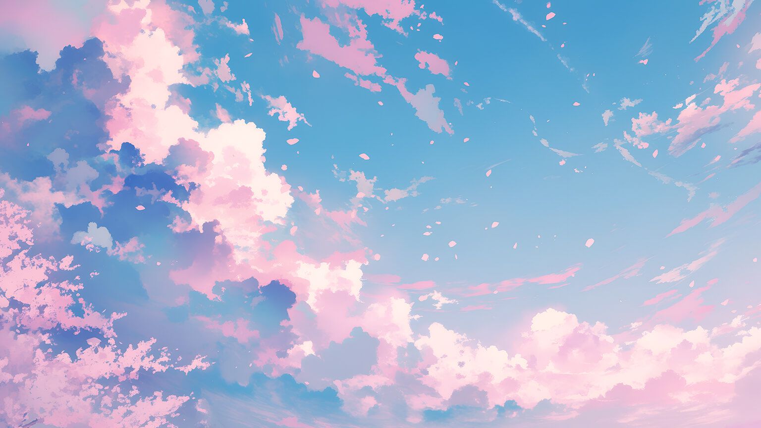 Aesthetic Pink Clouds Pastel Desktop