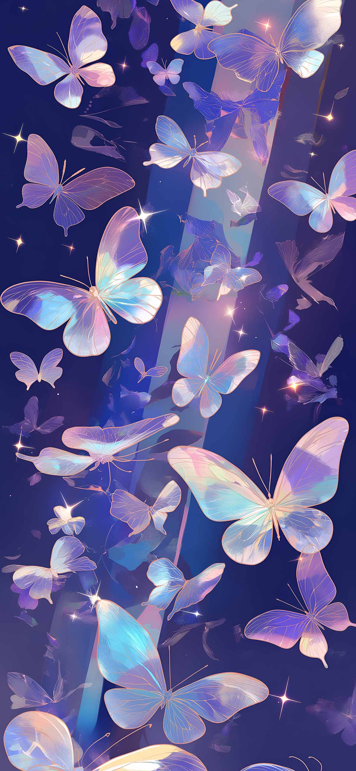 Holographic Butterflies Aesthetic