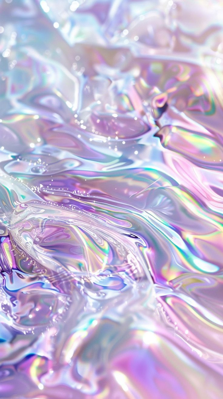 Iridescent Pastel Liquid Shiny