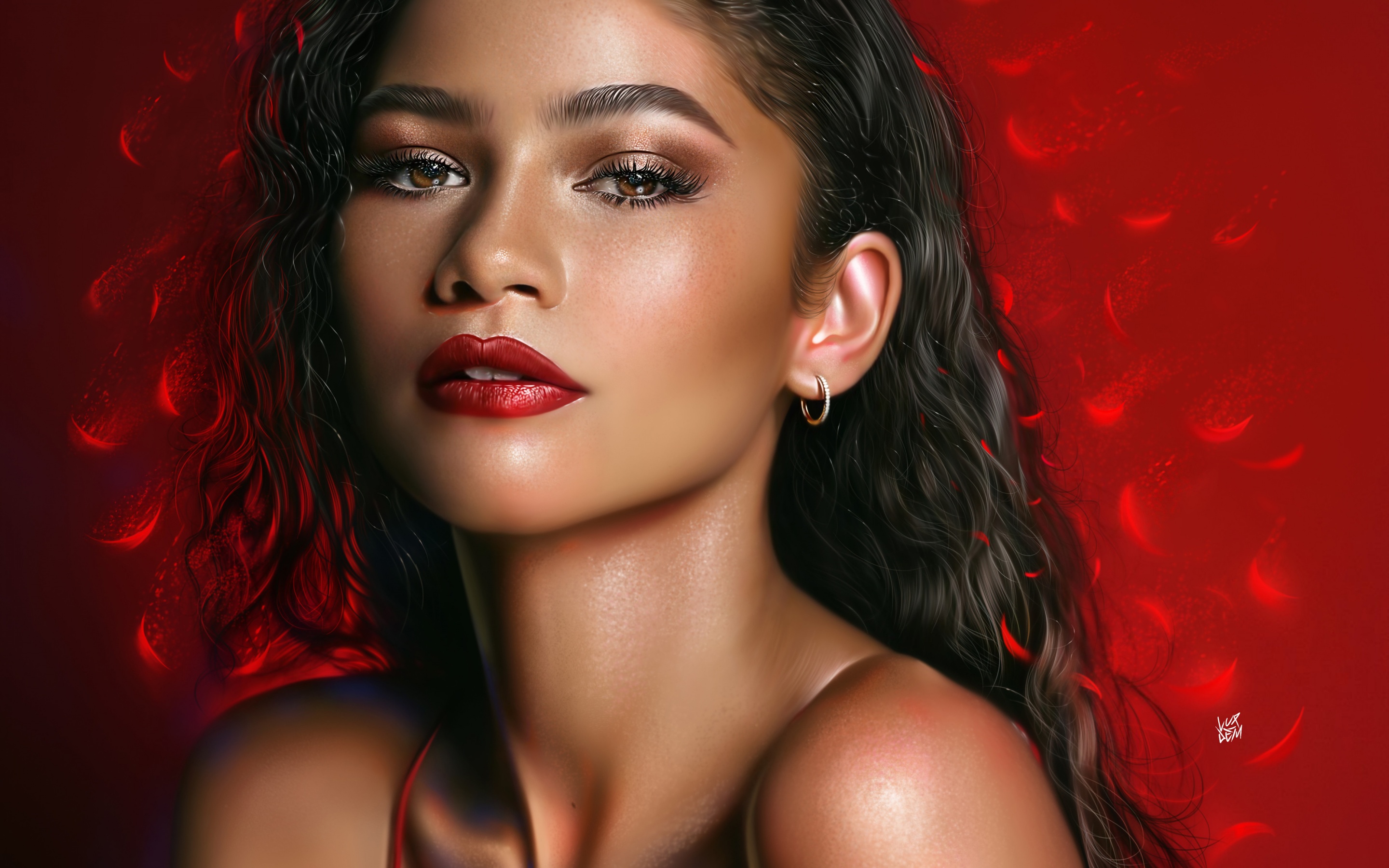 Zendaya Wallpaper 4K, Digital Art