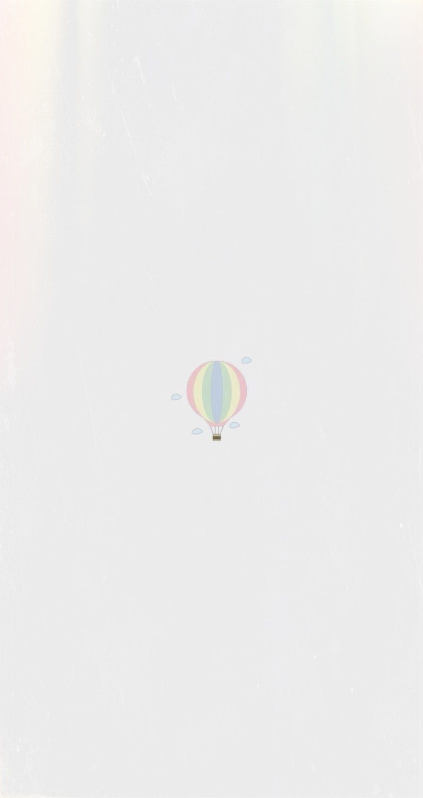 A hot air balloon is flying in the sky - Pastel minimalist