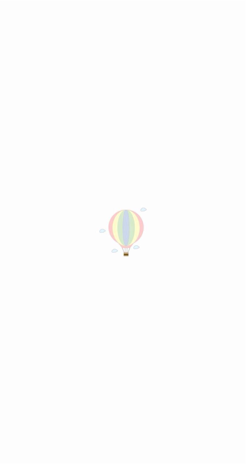 A hot air balloon is shown on the white background - Pastel minimalist