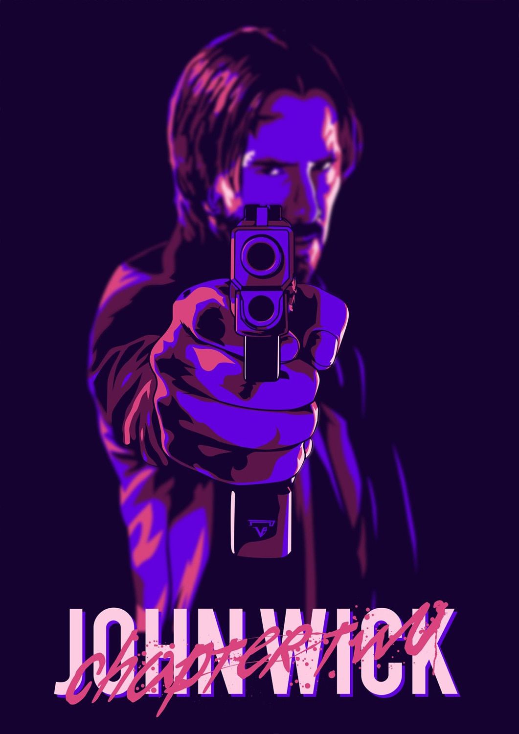 John Wick Chapter 2 Purple Movie Poster