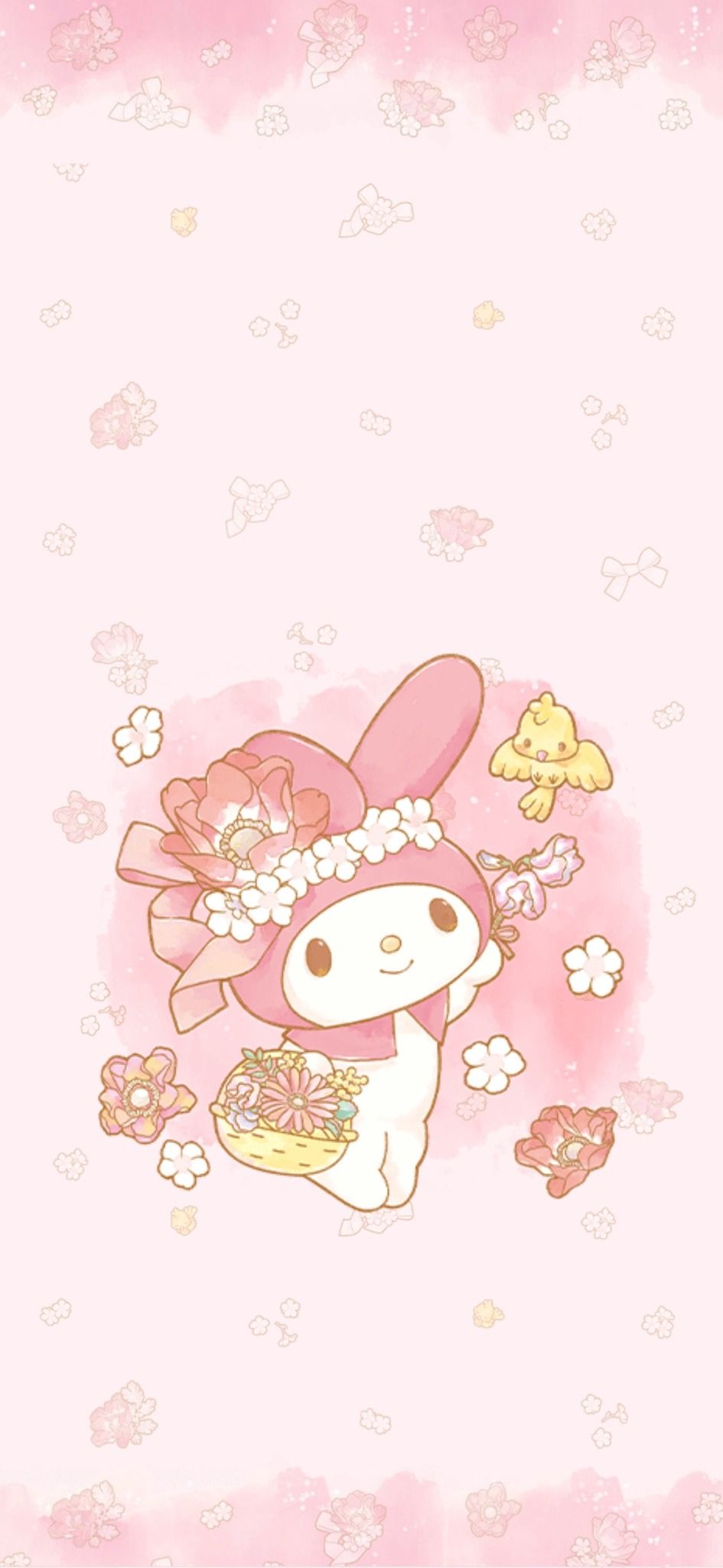 My melody flower wallpaper. Image