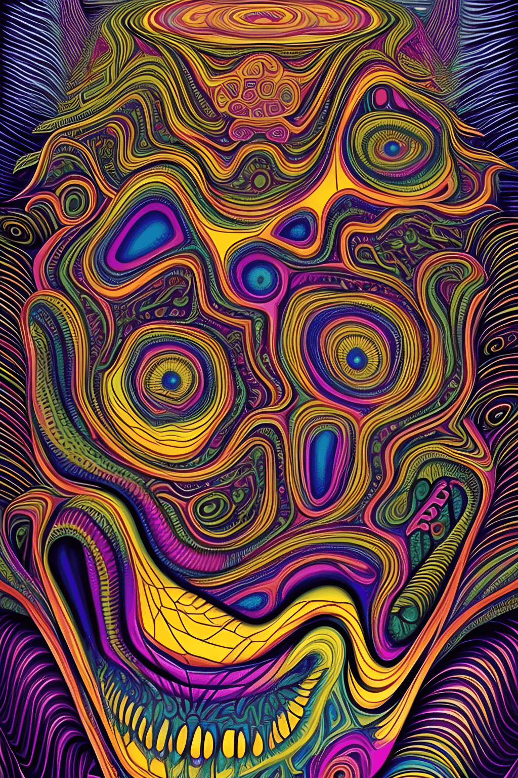 Psychedelic Shapes Graphic · Creative