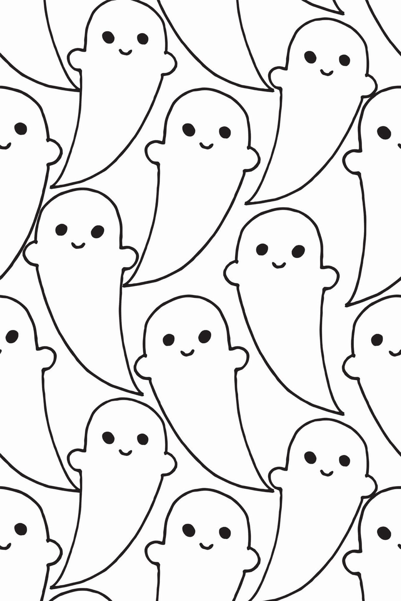 Cute Aesthetic Ghost Peel and Stick