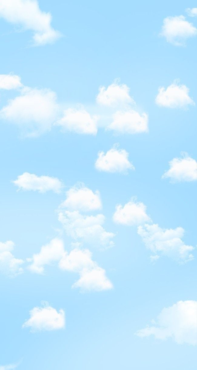 A blue sky with white clouds - Light blue