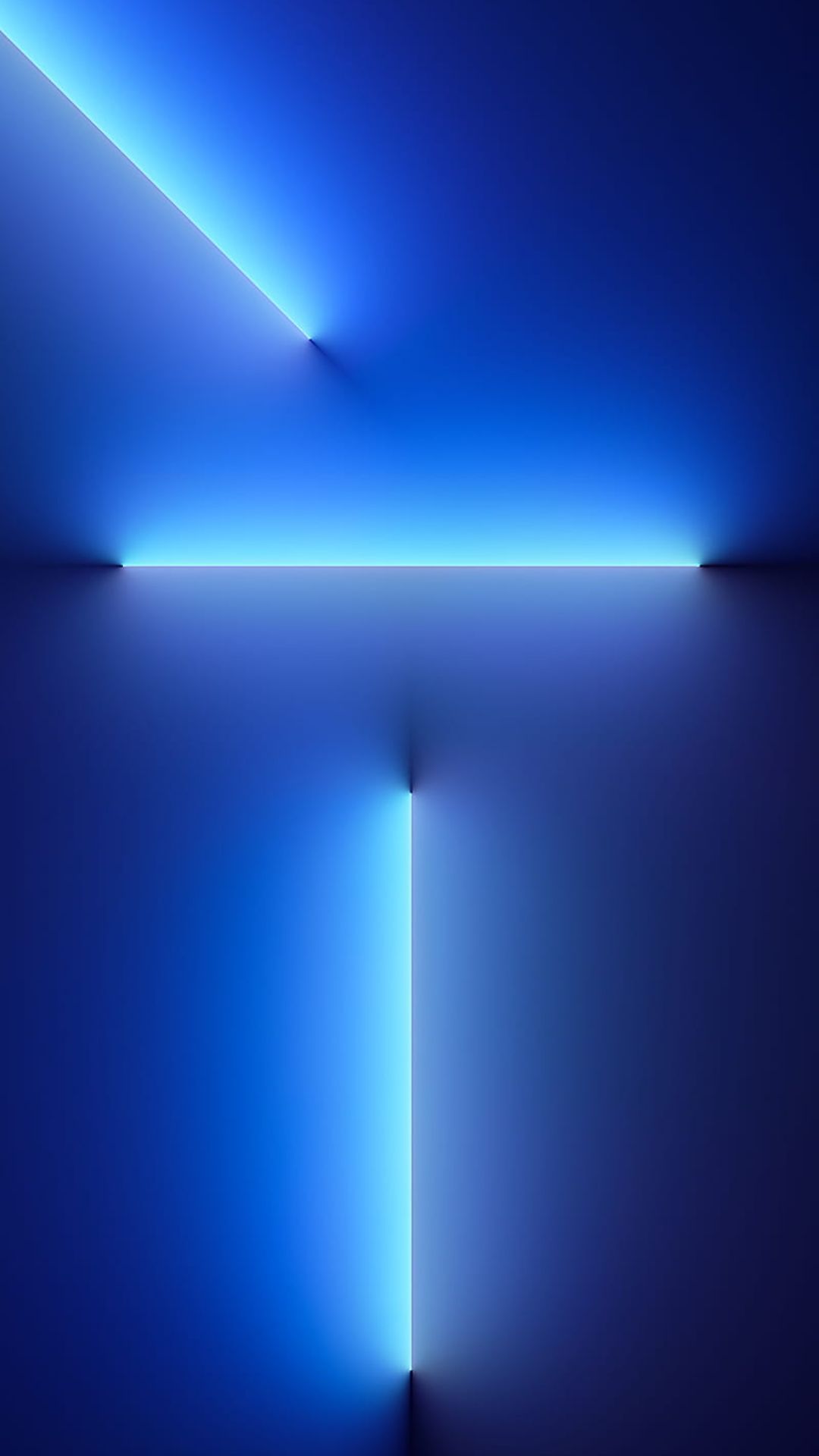 A blue light with two lines in the middle - Light blue, dark blue, dark phone, neon blue, navy blue