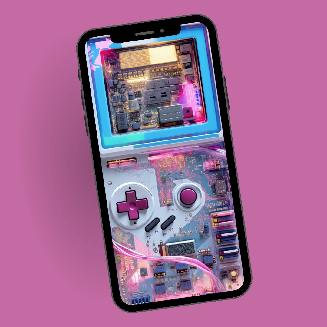 Realistic 3D Colorful Gameboy Phone