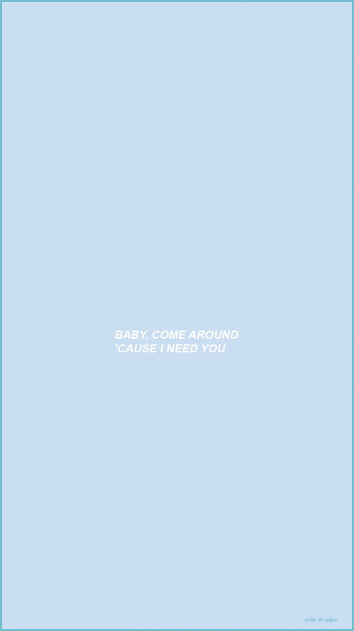 Download Aesthetic Baby Blue Quote Wallpaper