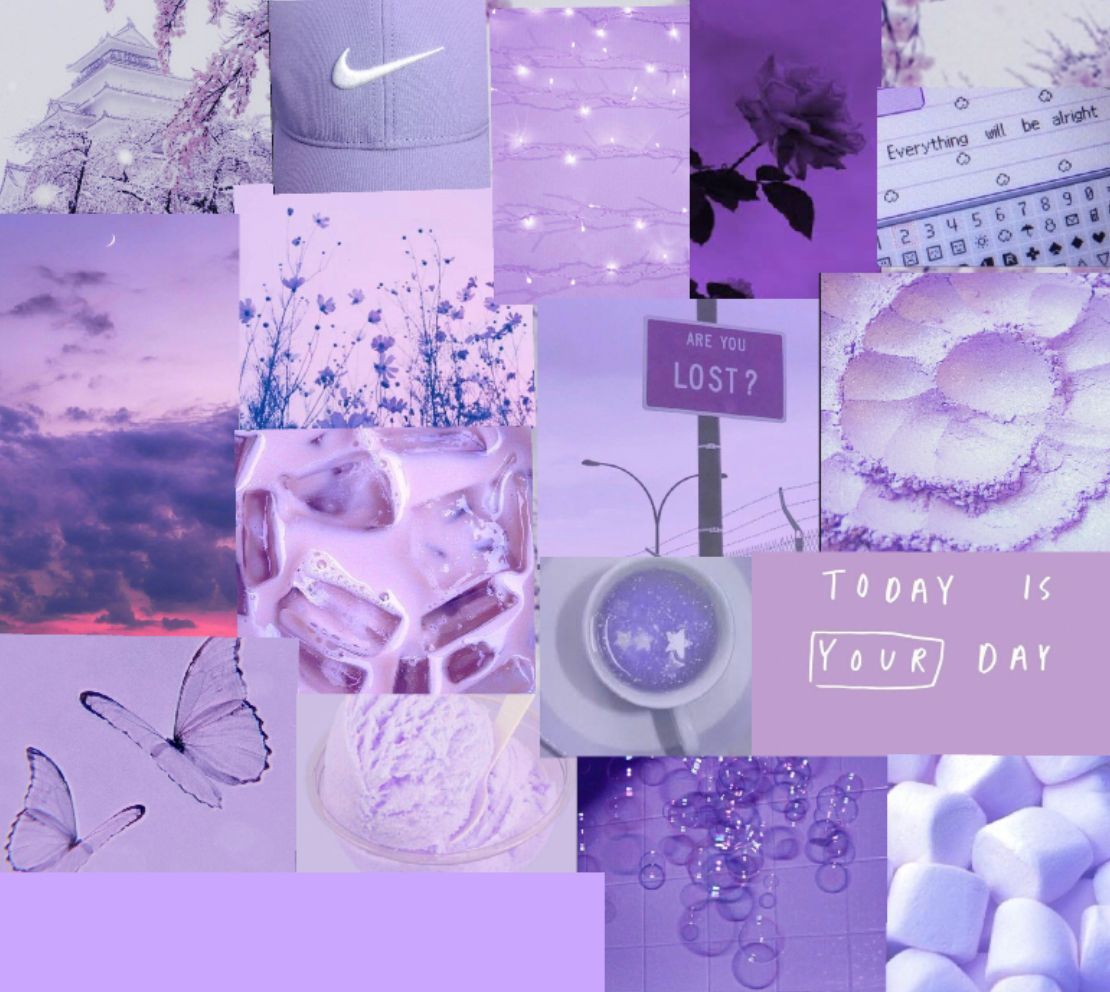 Lavender Collage Wallpaper. Purple wallpaper iphone, Aesthetic collage, Purple wallpaper