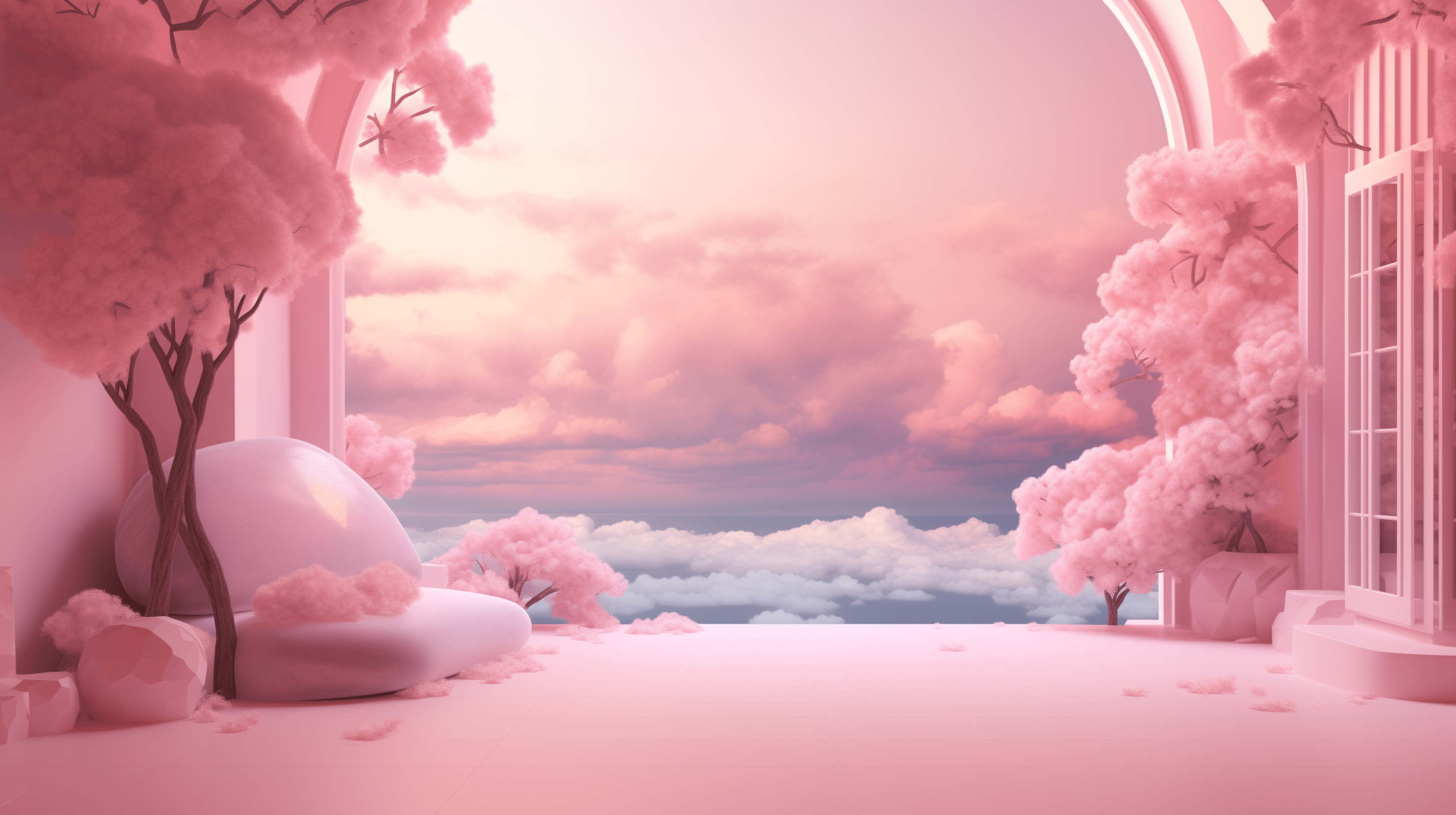 Desktop, pink