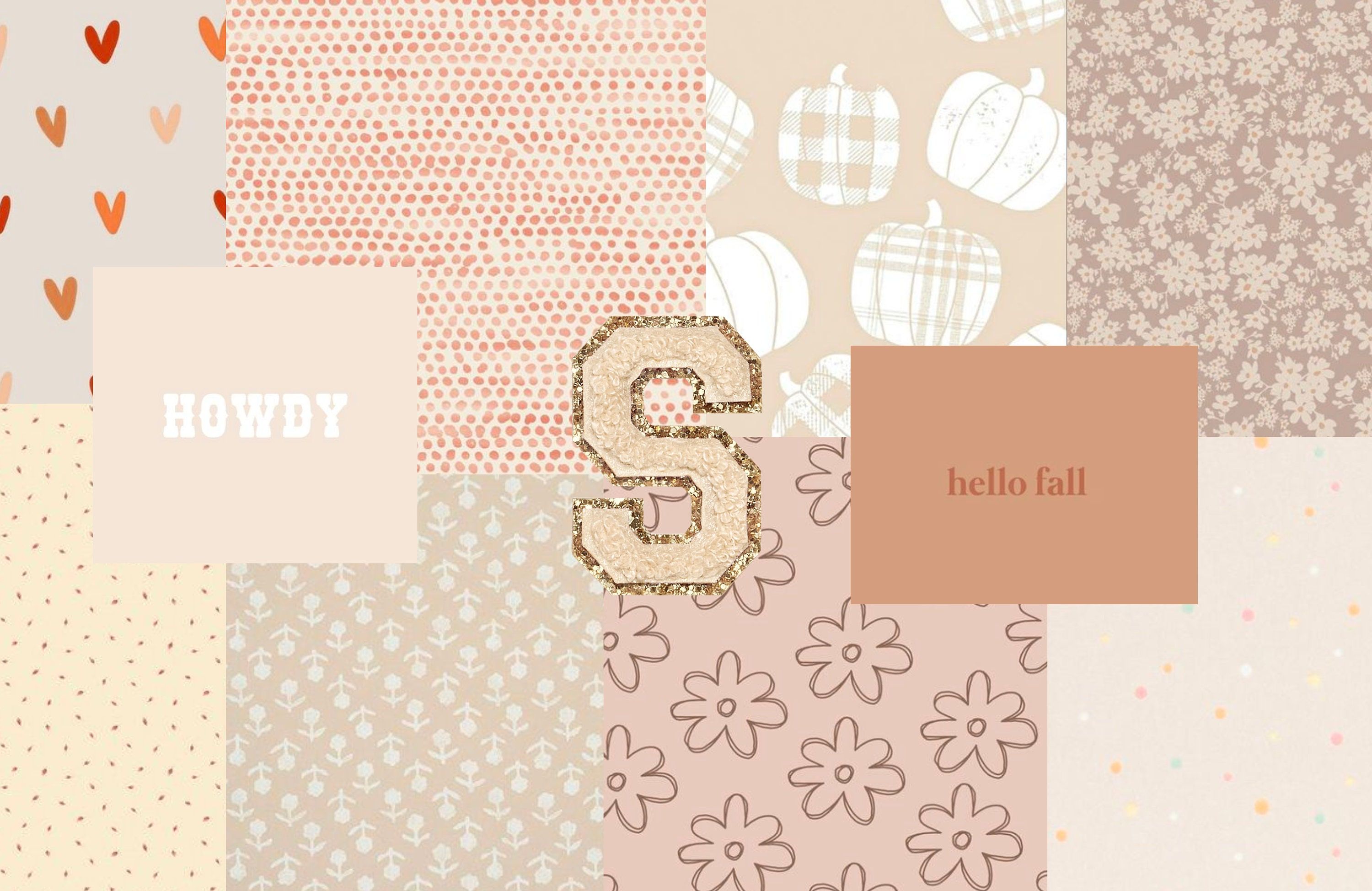 Hello Fall Preppy Personalized Collage