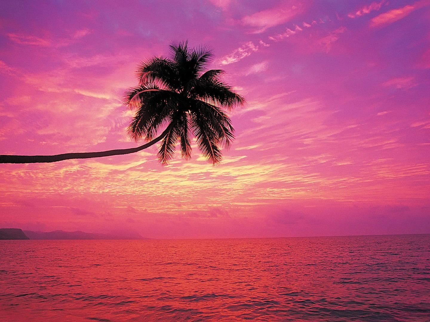 Rainbow sunset beach wallpaper