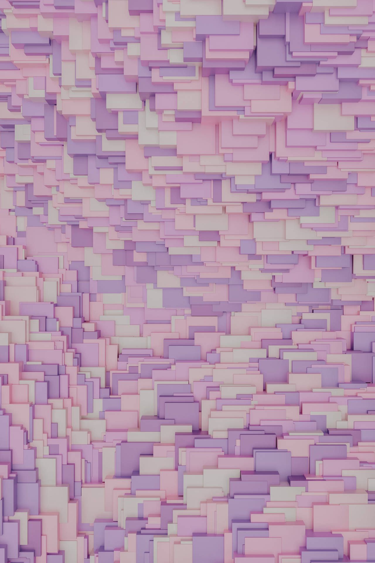 A purple and pink cube pattern on the ground - 3D, lavender