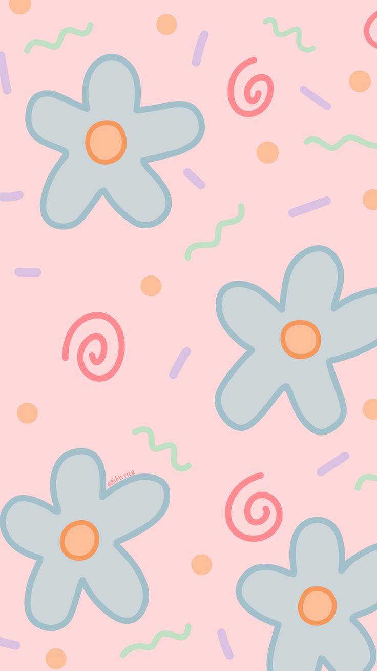 A cute floral pattern wallpaper for your phone - Cute iPhone, colorful